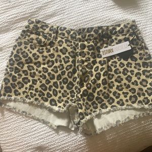 Society Amuse Leopard shorts NEW